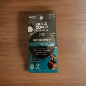Red by Kiss Quick Cover Hair Concealer Dark Brown Gray Root Touch Up 0.15oz